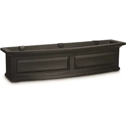 Nantucket 48 in. x 11.5 in. Self-Watering Black Polyethylene Window Box Nantucket 48 in. x 11.5 in. Self-Watering Black Polyethylene Window Box