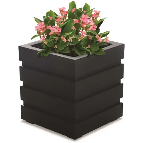 Freeport 18 in. Square Self-Watering Black Polyethylene Planter Freeport 18 in. Square Self-Watering Black Polyethylene Planter