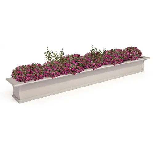 Yorkshire 96 in. x 12 in. Self Watering White Vinyl Window Box Yorkshire 96 in. x 12 in. Self Watering White Vinyl Window Box