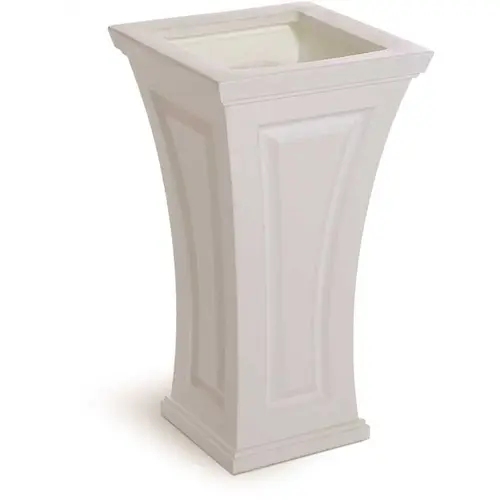 Cambridge 28 in. Tall Self-Watering White Polyethylene Planter Cambridge 28 in. Tall Self-Watering White Polyethylene Planter