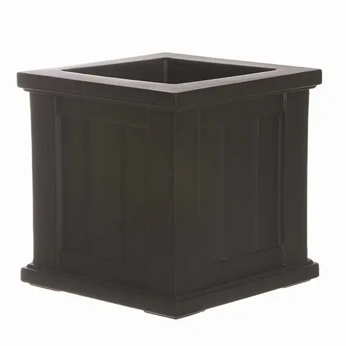Cape Cod 14 in. Square Self-Watering Black Polyethylene Planter Cape Cod 14 in. Square Self-Watering Black Polyethylene Planter