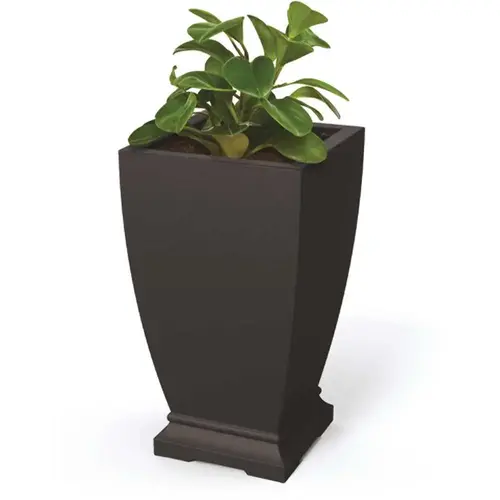 Acadia 28 in. Tall Self-Watering Black Polyethylene Planter Acadia 28 in. Tall Self-Watering Black Polyethylene Planter