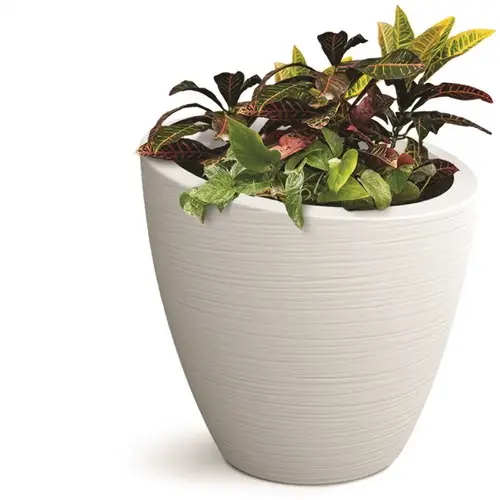 Modesto 20 in. Round White Polyethylene Planter Modesto 20 in. Round White Polyethylene Planter