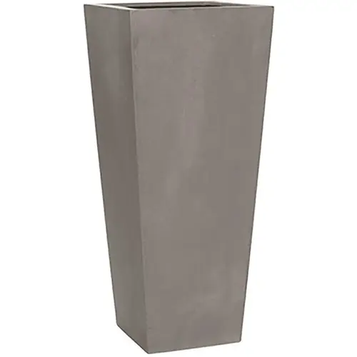 16 in. x 20 in. Matte Gray Fiberstone Rectangular Planter 16 in. x 20 in. Matte Gray Fiberstone Rectangular Planter