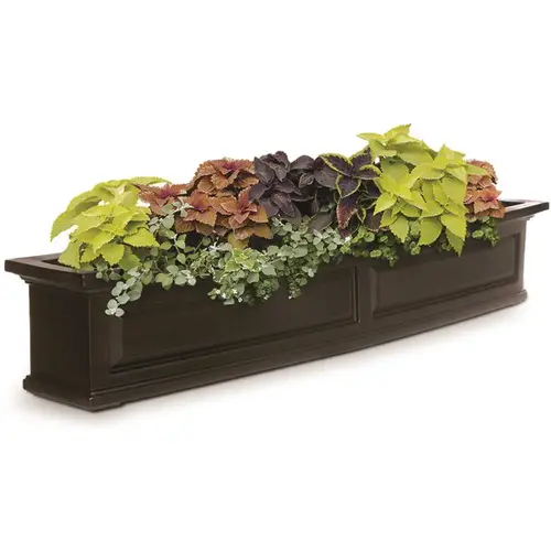 Nantucket 60 in. x 11.5 in. Self-Watering Espresso Polyethylene Window Box Nantucket 60 in. x 11.5 in. Self-Watering Espresso Polyethylene Window Box
