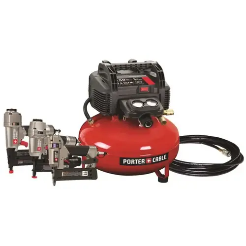 6 Gal. Portable Electric Air Compressor with 16-Gauge, 18-Gauge and 23-Gauge Nailer 3 Tool Combo Kit 6 Gal. Portable Electric Air Compressor with 16-Gauge, 18-Gauge and 23-Gauge Nailer 3 Tool Combo Kit