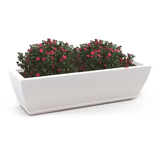 Acadia 36 in. x 11 in. Self-Watering White Polyethylene Window Box Acadia 36 in. x 11 in. Self-Watering White Polyethylene Window Box