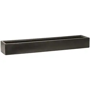 Vasesource CARLO4632BL Carlo 3.75 in. x 6 in. x 31.5 in. Black Fiberstone Planter