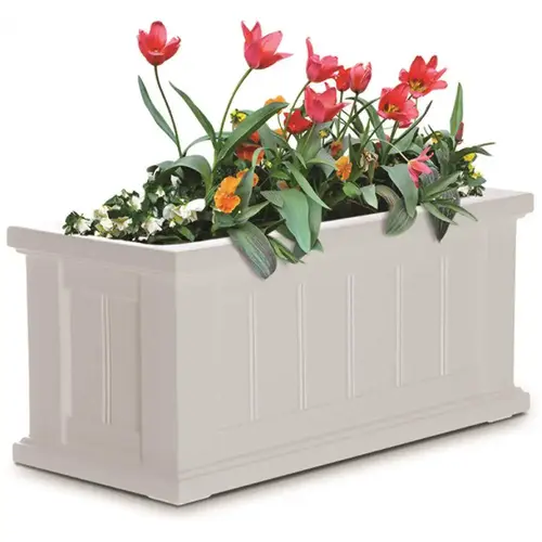 Cape Cod 24 in. x 11 in. Self-Watering White Polyethylene Planter Cape Cod 24 in. x 11 in. Self-Watering White Polyethylene Planter