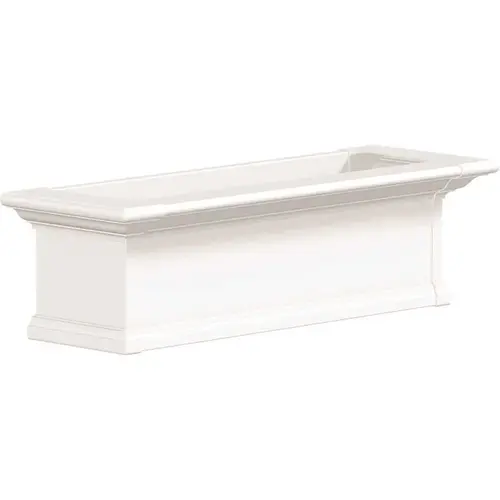 Yorkshire 36 in. x 12 in. Self Watering White Vinyl Window Box Yorkshire 36 in. x 12 in. Self Watering White Vinyl Window Box