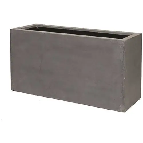 12 in. x 16 in. x 31 in. Matte Gray Fiberstone Large Rectangular Planter/Pot 12 in. x 16 in. x 31 in. Matte Gray Fiberstone Large Rectangular Planter/Pot