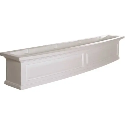 Nantucket 60 in. x 11.5 in. Self-Watering White Polyethylene Window Box Nantucket 60 in. x 11.5 in. Self-Watering White Polyethylene Window Box