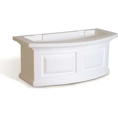 Nantucket 24 in. x 11.5 in. Self-Watering White Polyethylene Window Box Nantucket 24 in. x 11.5 in. Self-Watering White Polyethylene Window Box