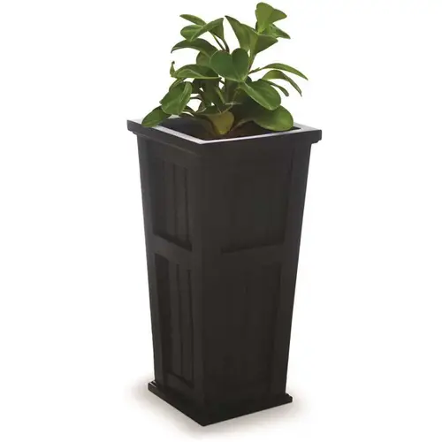 Cape Cod 32 in. Tall Self-Watering Black Polyethylene Planter Cape Cod 32 in. Tall Self-Watering Black Polyethylene Planter