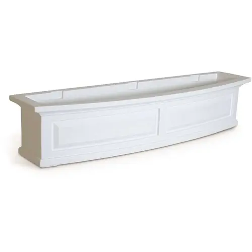 Nantucket 48 in. x 11.5 in. Self-Watering White Polyethylene Window Box Nantucket 48 in. x 11.5 in. Self-Watering White Polyethylene Window Box