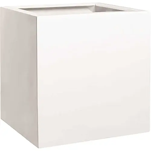 27 in. x 13 in. Black Tapered Fiberstone Square Planter/Pot