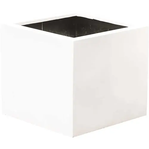 Cube 20 in. x 20 in. Matte Black Fiberstone Square Cube Planter Cube 20 in. x 20 in. Matte Black Fiberstone Square Cube Planter