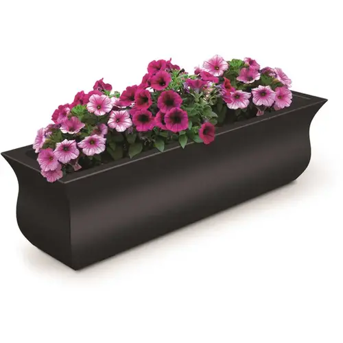 Valencia 36 in. x 10 in. Black Polyethylene Window Box Valencia 36 in. x 10 in. Black Polyethylene Window Box