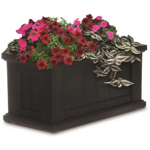 Cape Cod 24 in. x 11 in. Self-Watering Black Polyethylene Planter Cape Cod 24 in. x 11 in. Self-Watering Black Polyethylene Planter