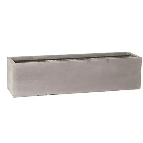 Carlo 8 in. x 8 in. x 32 in. Gray Fiberstone Planter