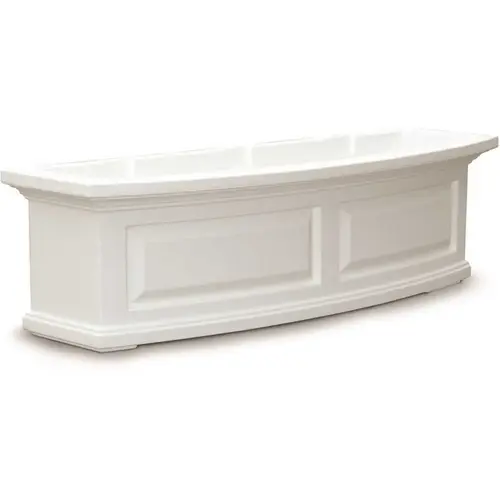 Nantucket 36 in. x 11.5 in. Self-Watering White Polyethylene Window Box Nantucket 36 in. x 11.5 in. Self-Watering White Polyethylene Window Box