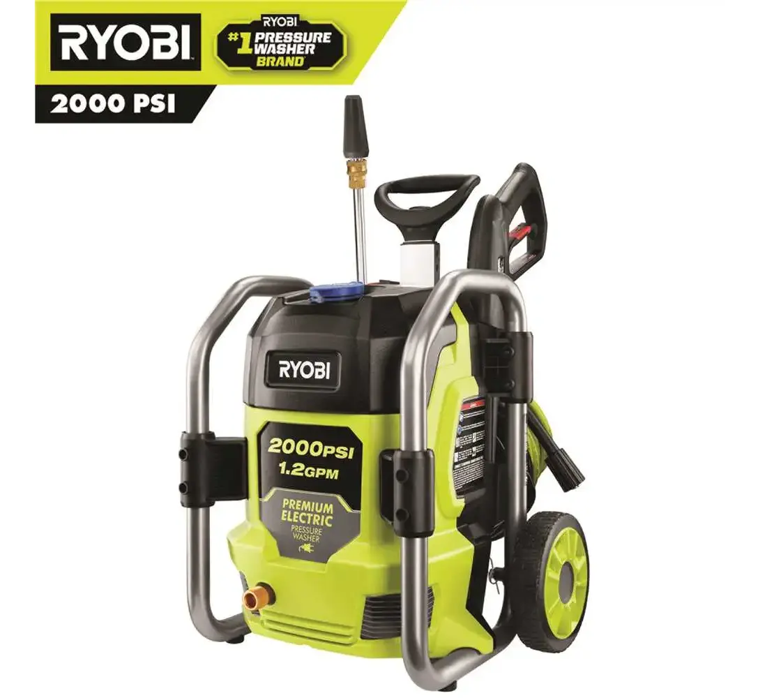 RYOBI RY142022 2000 PSI 1.2 GPM Cold Water Corded Electric