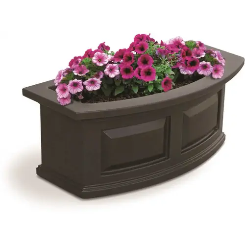 Nantucket 24 in. x 11.5 in. Self-Watering Espresso Polyethylene Window Box Nantucket 24 in. x 11.5 in. Self-Watering Espresso Polyethylene Window Box
