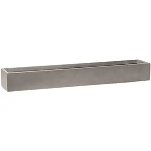 Vasesource CARLO4632CM Carlo 3.75 in. x 6 in. x 31.5 in. Gray Fiberstone Planter