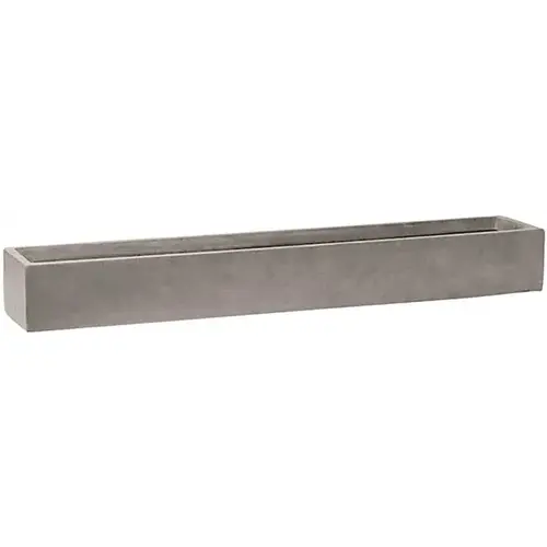 Carlo 3.75 in. x 6 in. x 31.5 in. Gray Fiberstone Planter