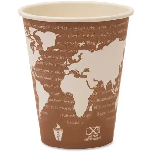 8 oz. Plum World Art Renewable Resource Compostable Hot Drink Cups Multi-Colored - pack of 1000 8 oz. Plum World Art Renewable Resource Compostable Hot Drink Cups Multi-Colored - pack of 1000