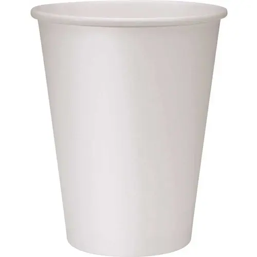 12 oz. White Polyurethane Lined Disposable Hot Cups