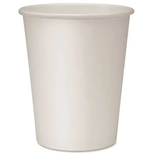 8 oz. White Polyurethane Lined Disposable Hot Cups