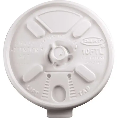 Plastic lift n' lock 10 oz. White Lids for Cups (1,000-Per Case) - pack of 1000 Plastic lift n' lock 10 oz. White Lids for Cups (1,000-Per Case) - pack of 1000