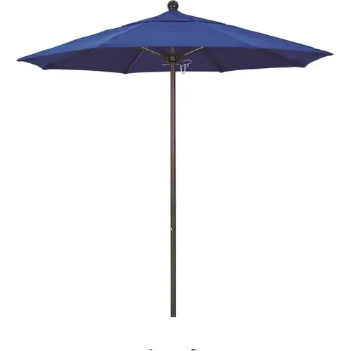 7.5 ft. Bronze Aluminum Commercial Market Patio Umbrella with Fiberglass Ribs and Push Lift in Pacific Blue Sunbrella 7.5 ft. Bronze Aluminum Commercial Market Patio Umbrella with Fiberglass Ribs and Push Lift in Pacific Blue Sunbrella
