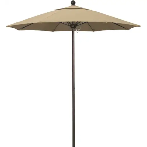 7.5 ft. Bronze Aluminum Commercial Market Patio Umbrella with Fiberglass Ribs and Push Lift in Antique Beige Sunbrella 7.5 ft. Bronze Aluminum Commercial Market Patio Umbrella with Fiberglass Ribs and Push Lift in Antique Beige Sunbrella