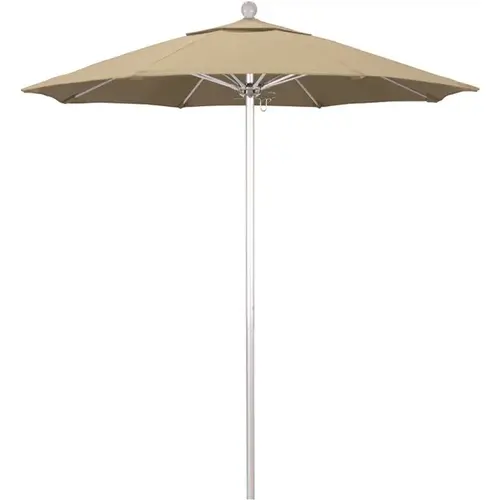 7.5 ft. Silver Aluminum Commercial Market Patio Umbrella with Fiberglass Ribs and Push Lift in Antique Beige Sunbrella 7.5 ft. Silver Aluminum Commercial Market Patio Umbrella with Fiberglass Ribs and Push Lift in Antique Beige Sunbrella