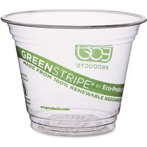 9 oz. Clear Compostable Corn-Based Cold Drink Cups - pack of 1000 9 oz. Clear Compostable Corn-Based Cold Drink Cups - pack of 1000