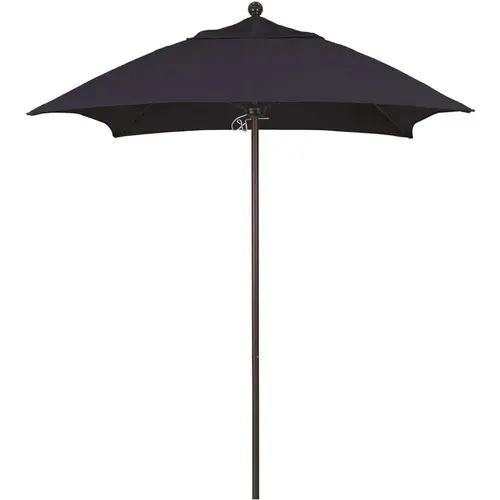 6 ft. Square Bronze Aluminum Commercial Market Patio Umbrella with Fiberglass Ribs and Push Lift in Navy Blue Sunbrella 6 ft. Square Bronze Aluminum Commercial Market Patio Umbrella with Fiberglass Ribs and Push Lift in Navy Blue Sunbrella