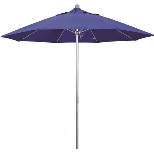 9 ft. Silver Aluminum Commercial Market Patio Umbrella with Fiberglass Ribs and Push Lift in Pacific Blue Sunbrella 9 ft. Silver Aluminum Commercial Market Patio Umbrella with Fiberglass Ribs and Push Lift in Pacific Blue Sunbrella