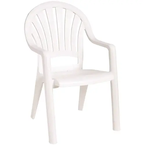 Fan Back White Patio Chair Fan Back White Patio Chair