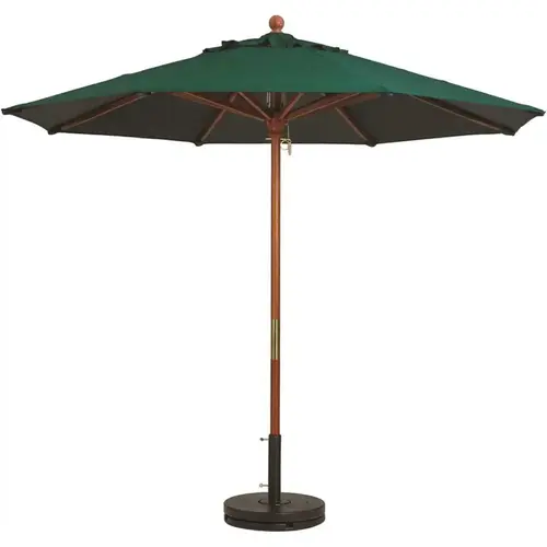 9 ft. Market Wooden Patio Umbrella in Forest Green 9 ft. Market Wooden Patio Umbrella in Forest Green