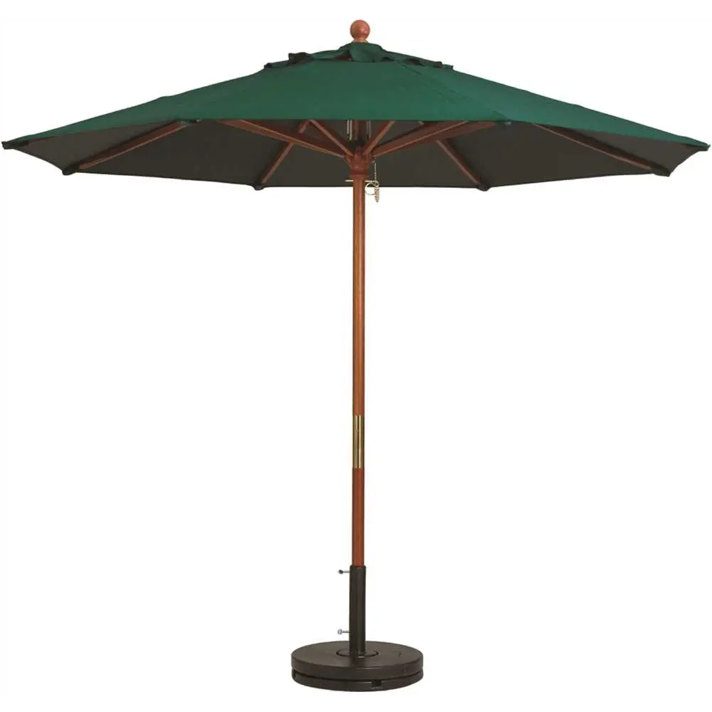 National Brand Alternative 9 ft. Market Wooden Patio Umbrella in Forest Green 98912031 National Brand Alternative 9 ft. Market Wooden Patio Umbrella in Forest Green 98912031