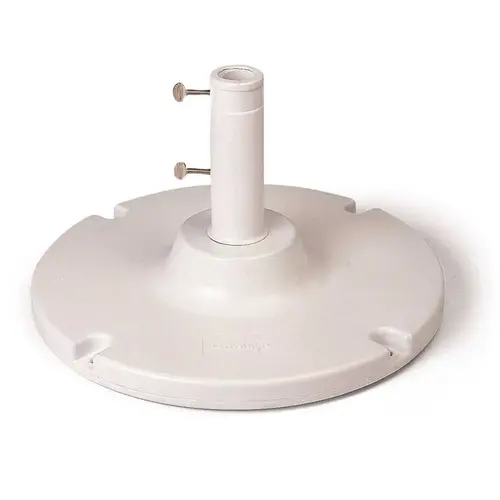 Cement Filled 35 lbs. Patio Umbrella Base in White Cement Filled 35 lbs. Patio Umbrella Base in White