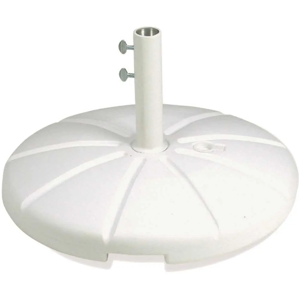 National Brand Alternative Fillable 5lb Resin Patio Umbrella Base in White US602104