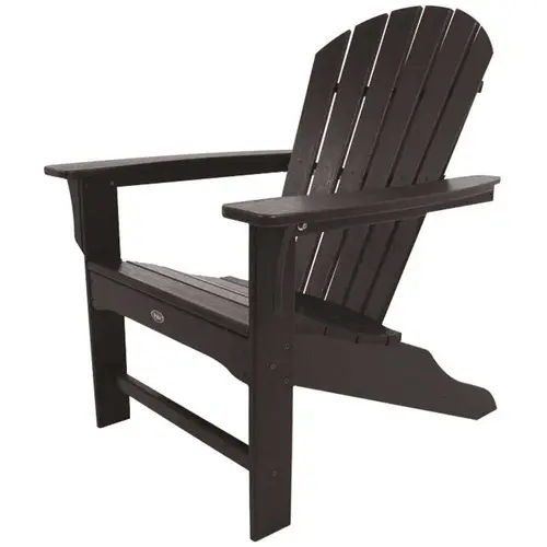 Yacht Club Shellback Charcoal Black Plastic Patio Adirondack Chair
