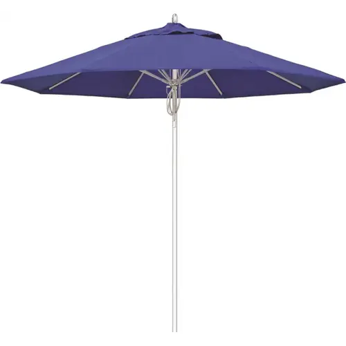 9 ft. Silver Aluminum Commercial Fiberglass Ribs Market Patio Umbrella and Pulley Lift in Pacific Blue Sunbrella 9 ft. Silver Aluminum Commercial Fiberglass Ribs Market Patio Umbrella and Pulley Lift in Pacific Blue Sunbrella
