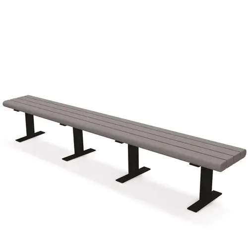 Creekside 8 ft. Gray Surface Mount Recycled Plastic Bench Grey Creekside 8 ft. Gray Surface Mount Recycled Plastic Bench Grey