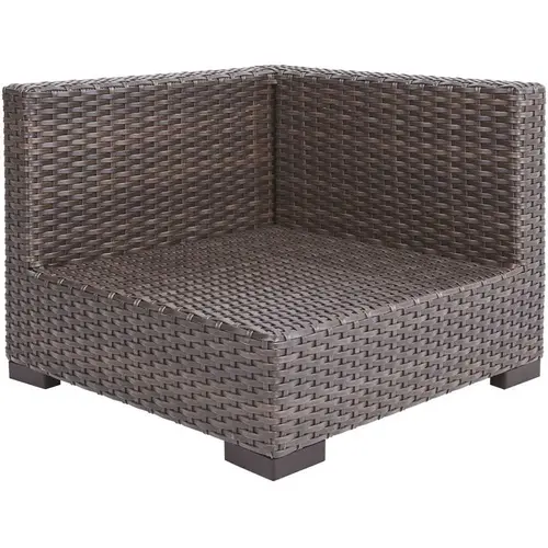 Commercial Gray Wicker Left Arm, Right Arm or Corner Outdoor Sectional Chair
