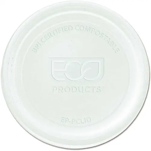 Compostable Portion Cup Lid Fits 2 oz. to 4 oz. Cups Clear - pack of 2000 Compostable Portion Cup Lid Fits 2 oz. to 4 oz. Cups Clear - pack of 2000
