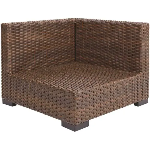 Commercial Dark Brown Wicker Left Arm, Right Arm or Corner Outdoor Sectional Chair